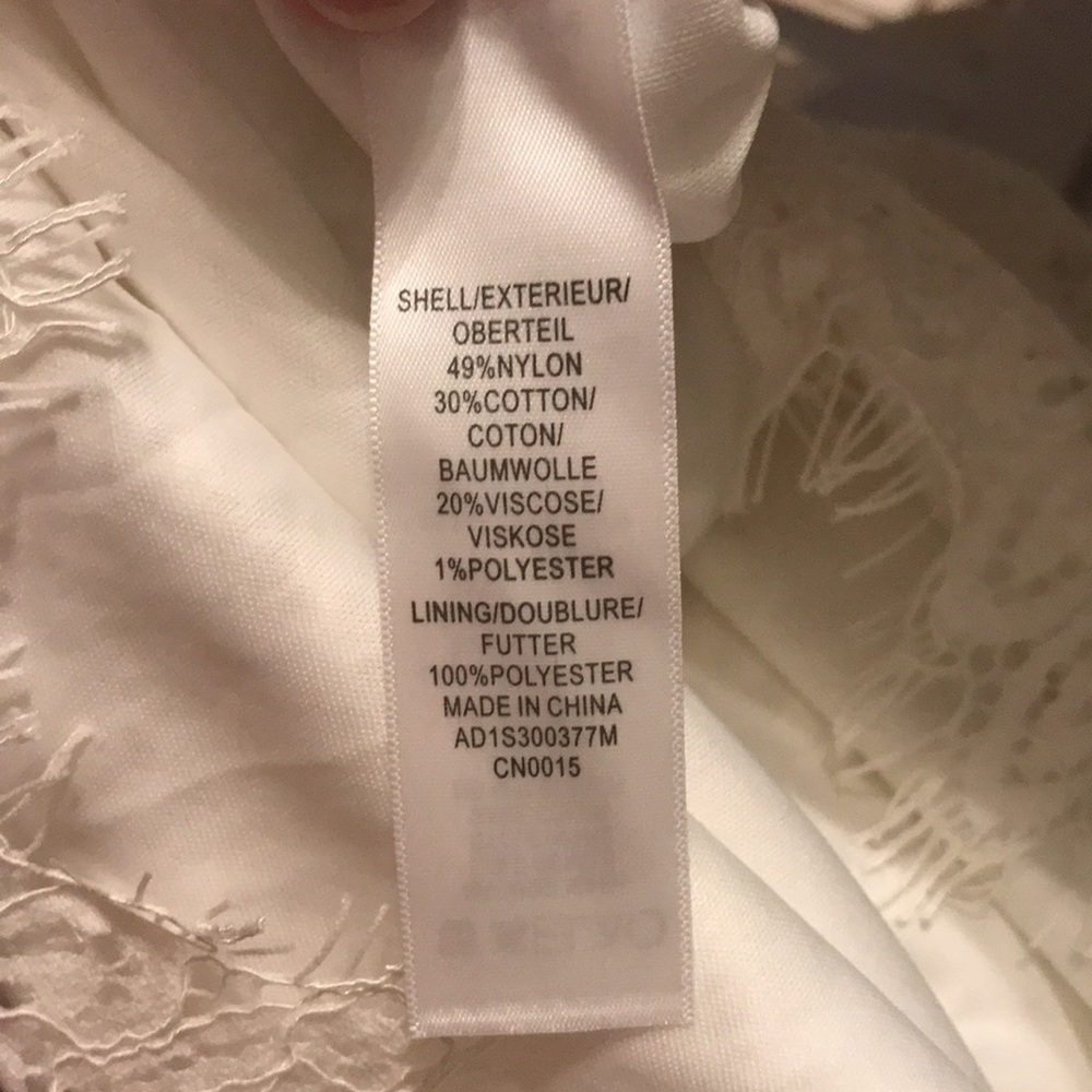 NWT Adrianna Papell White Lace Top Size M - Picture 6 of 8